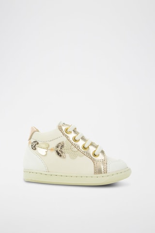 Zapatillas de piel - Dorado y verde