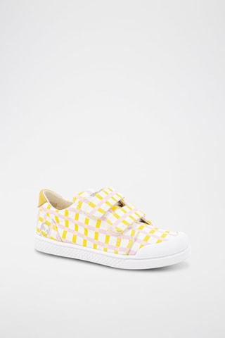 Zapatillas - Blanco, amarillo y rosa