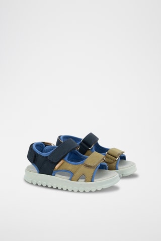 Sandalias de piel Rolly Boy Scratch - Azul, marrón y gris