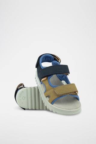 Sandalias de piel Rolly Boy Scratch - Azul, marrón y gris