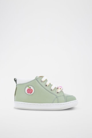 Zapatillas de piel - Blanco, rojo y verde