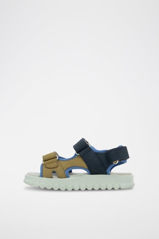 Sandalias de piel Rolly Boy Scratch - Azul, marrón y gris