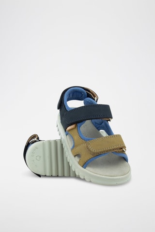 Sandalias de piel Rolly Boy Scratch - Azul, marrón y gris