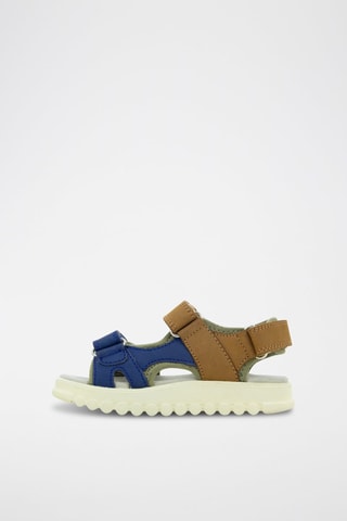 Sandalias de piel Rolly Boy Scratch - Azul, verde y marrón