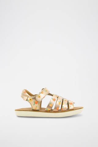 Romanas de piel Goa Spart - Blanco, naranja y rosa