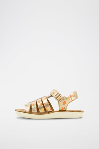 Romanas de piel Goa Spart - Blanco, naranja y rosa