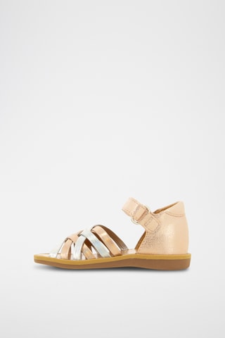 Sandalias de piel Poppy Lux - Beige y violeta