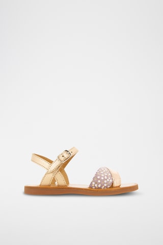 Sandalias de piel Plagette Tek - Marrón y multicolor