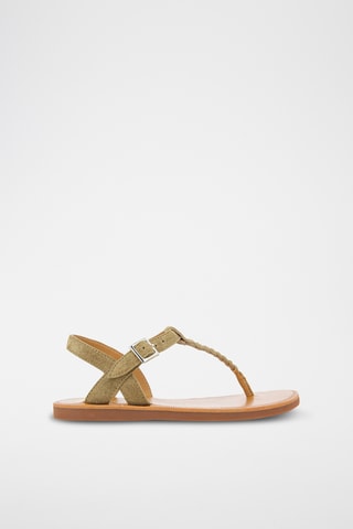 Sandalias de nobuk Plagette Antic Tong - Marrón