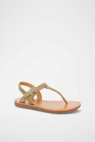Sandalias de nobuk Plagette Antic Tong - Marrón