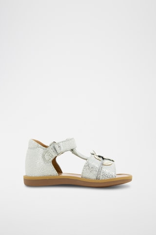 Sandalias de piel Poppy Daisy - Plateado