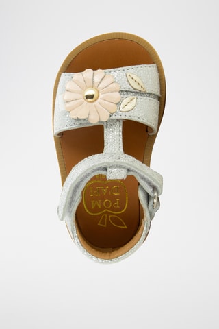 Sandalias de piel Poppy Daisy - Plateado