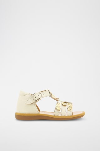 Sandalias de piel Poppy Multi Daisy - Blanco