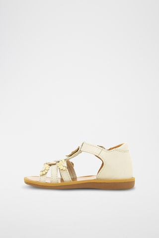 Sandalias de piel Poppy Multi Daisy - Blanco