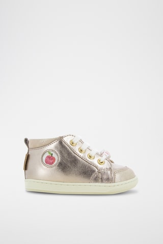 Zapatillas altas de piel ovina Bouba Alphabet - Marrón