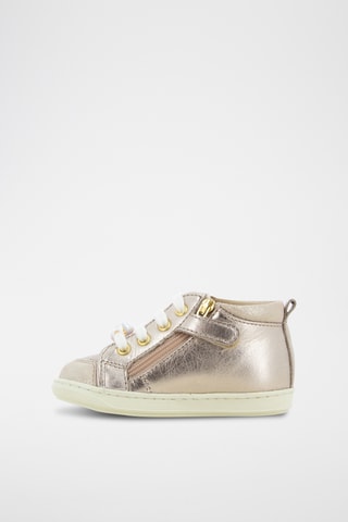 Zapatillas altas de piel ovina Bouba Alphabet - Marrón