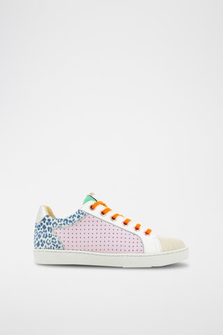 Zapatillas de piel Top-Lo - Blanco y rosa