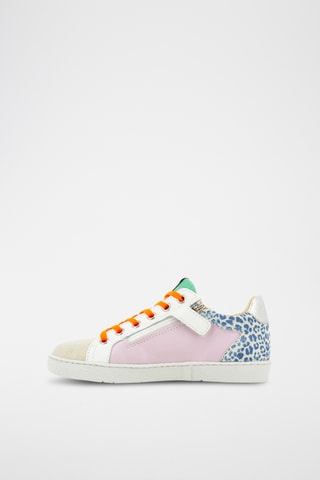 Zapatillas de piel Top-Lo - Blanco y rosa