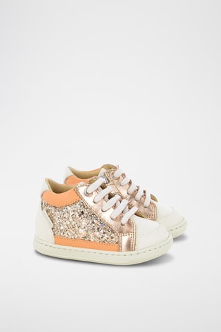 Zapatillas altas de piel ovina Bouba Connect - Blanco