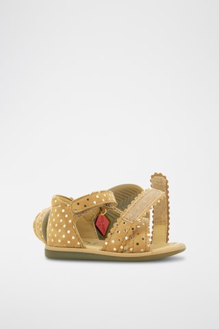 Sandalias de piel ovina Tity Cross - Camel