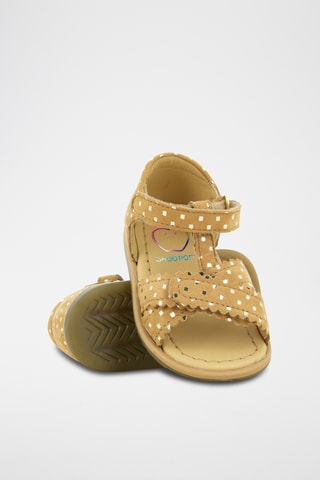 Sandalias de piel ovina Tity Cross - Camel