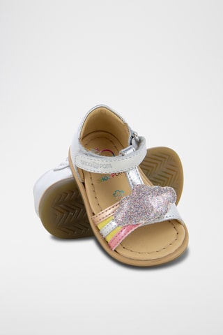Sandalias de piel ovina Tity Multi - Plateado