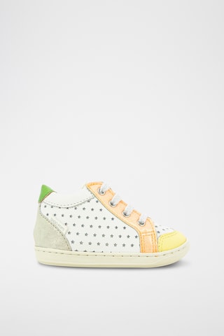 Botines de piel ovina Bouba Box Star - Blanco y rosa