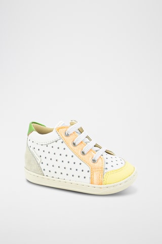 Botines de piel ovina Bouba Box Star - Blanco y rosa