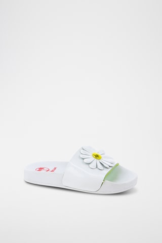 Sandalias de piel de charol Slappy Big Flo - Amarillo y verde