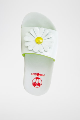 Sandalias de piel de charol Slappy Big Flo - Amarillo y verde