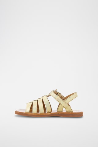 Alpargatas de piel Plagette - Plateado