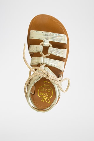 Alpargatas de piel Plagette Guily Strap - Plateado