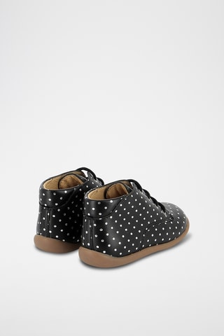 Botines de piel Stand-Up Derby Sl - Plateado y negro
