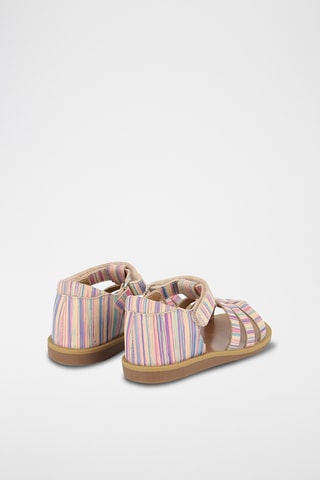 Sandalias de piel Poppy Strap Sl - Beige y violeta