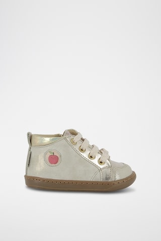 Zapatillas altas de piel ovina Bouba Babe - Beige