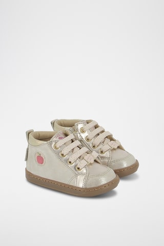 Zapatillas altas de piel ovina Bouba Babe - Beige