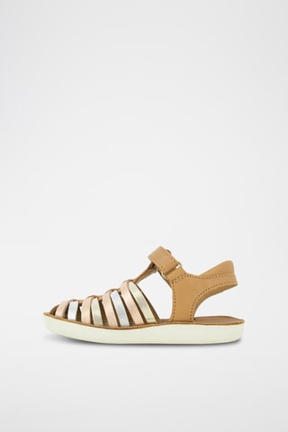 Sandálias de couro Goa Ipy - Camel e multicor