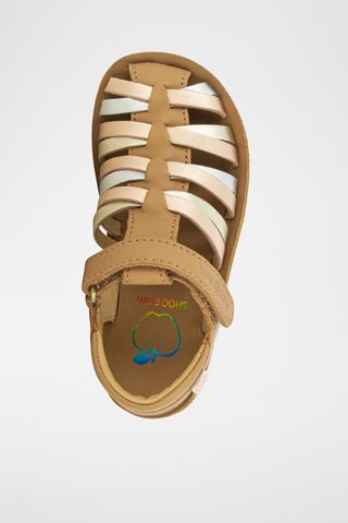 Sandálias de couro Goa Ipy - Camel e multicor