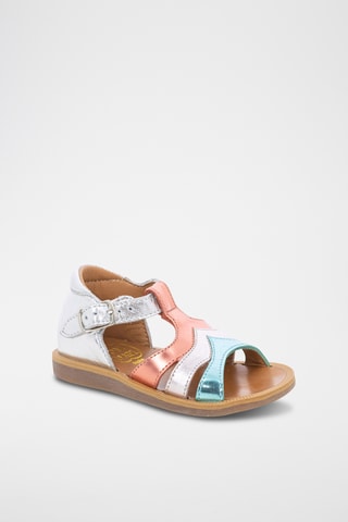 Sandalias de piel Poppy Calypso - Plateado