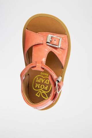 Sandalias de piel de charol Poppy Buckle - Rosa