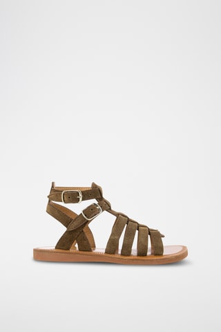 Alpargatas de nobuk Plagette Gladiator - Marrón