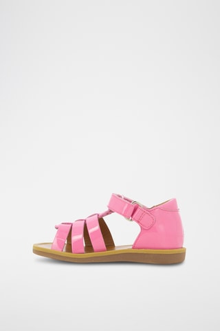 Sandalias de piel de charol Poppy Strap - Rosa