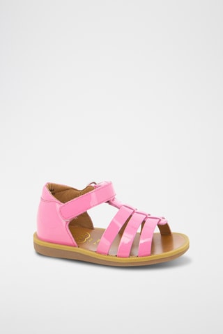 Sandalias de piel de charol Poppy Strap - Rosa