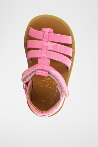 Sandalias de piel de charol Poppy Strap - Rosa
