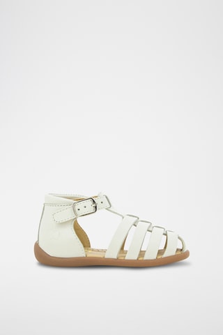 Sandálias em couro Stand-Up Strap - Branco