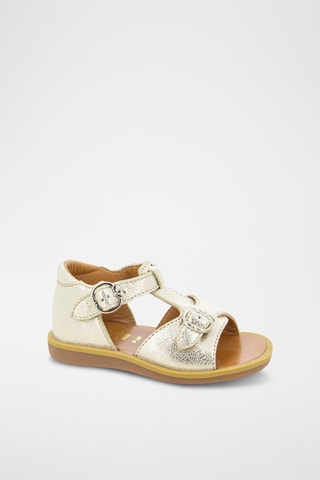 Sandalias de piel Poppy Bucky - Plateado