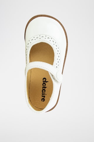 Bailarinas de piel Tetel Perfos - Blanco