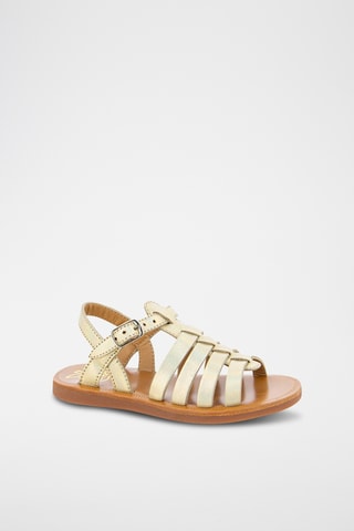 Alpargatas de piel Plagette Strap - Plateado