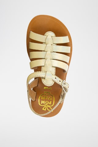Alpargatas de piel Plagette Strap - Plateado