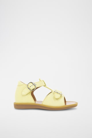 Sandalias de piel de charol Poppy Bucky - Amarillo